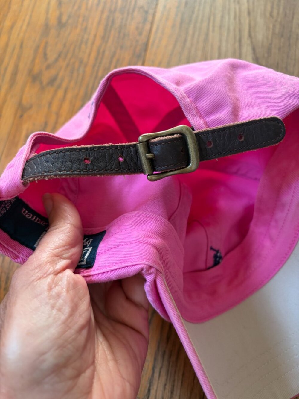 Polo Ralph Lauren pink baseball cap with Blue Pony - Picture 9 of 12